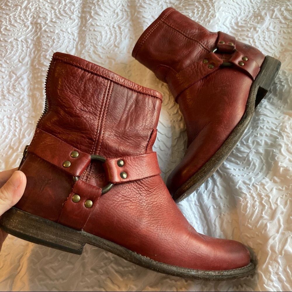 FRYE Crimson Red Boots